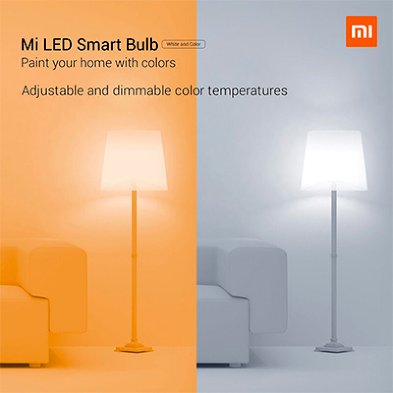 Lámpara Led Xiaomi Blanco Y Color Ajustable Wifi 9w 950lm Lámpara Led Xiaomi Blanco Y Color Ajustable Wifi 9w 950lm