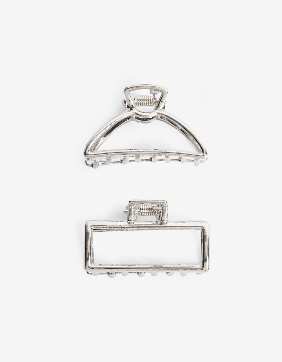 Set De 2 Broches Metálicos Mix Formatos. 