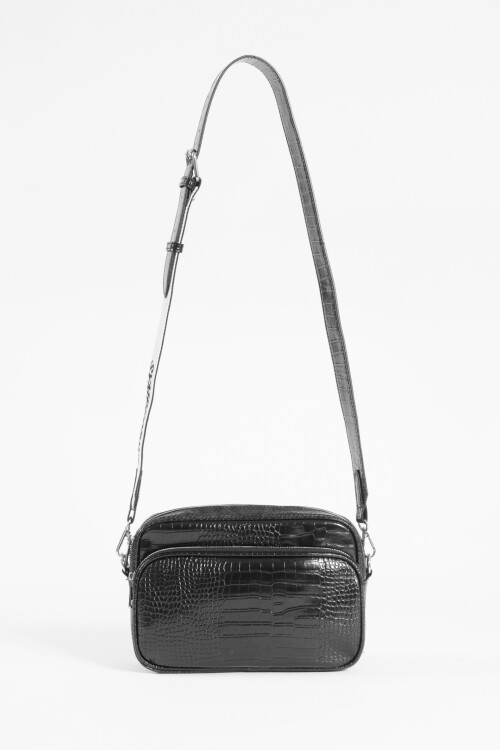 Bandolera croco negro
