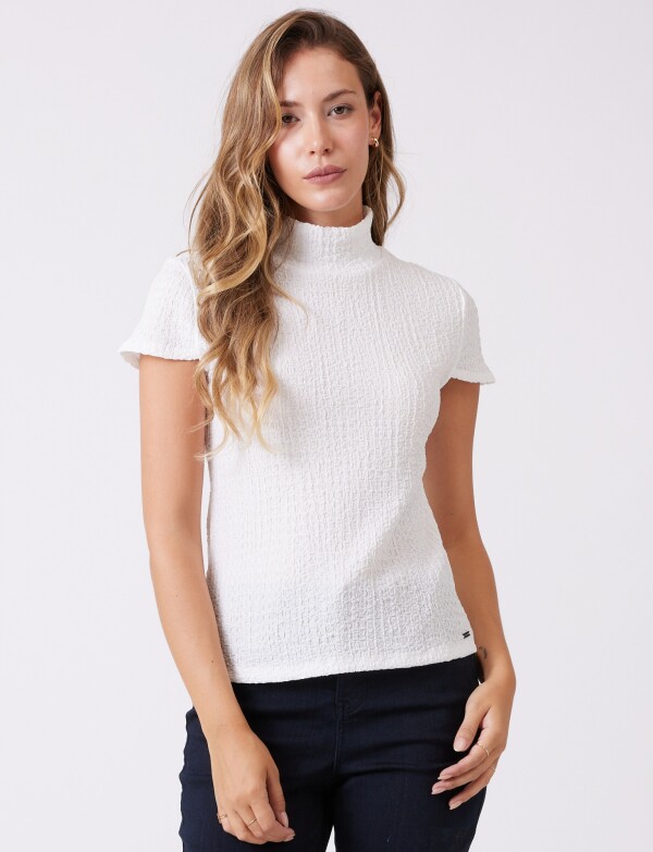 Remera Mock Neck BLANCO