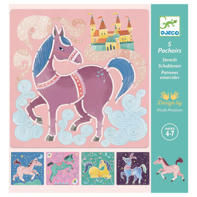 Plantillas Stencil Caballos Djeco Plantillas Stencil Caballos Djeco