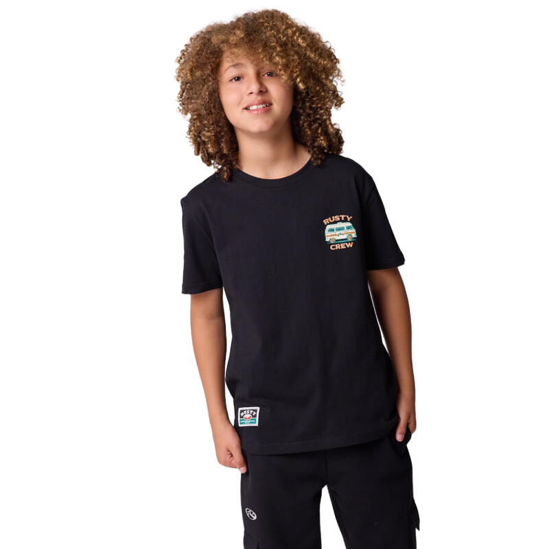 Remera Rusty Lungud Niño - Negro Remera Rusty Lungud Niño - Negro