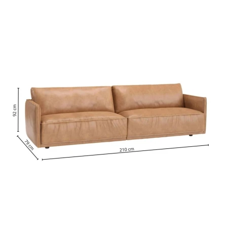 Sillon 3 cuerpos Cuero Natural Romeo Sillon 3 cuerpos Cuero Natural Romeo