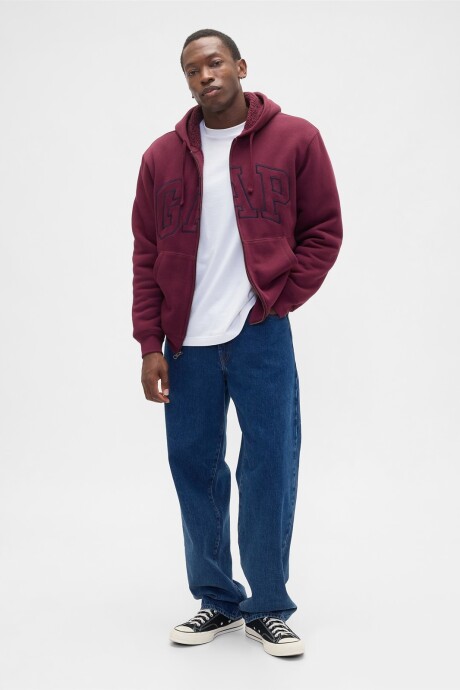 Canguro Con Corderito Logo Gap Hombre Tuscan Red