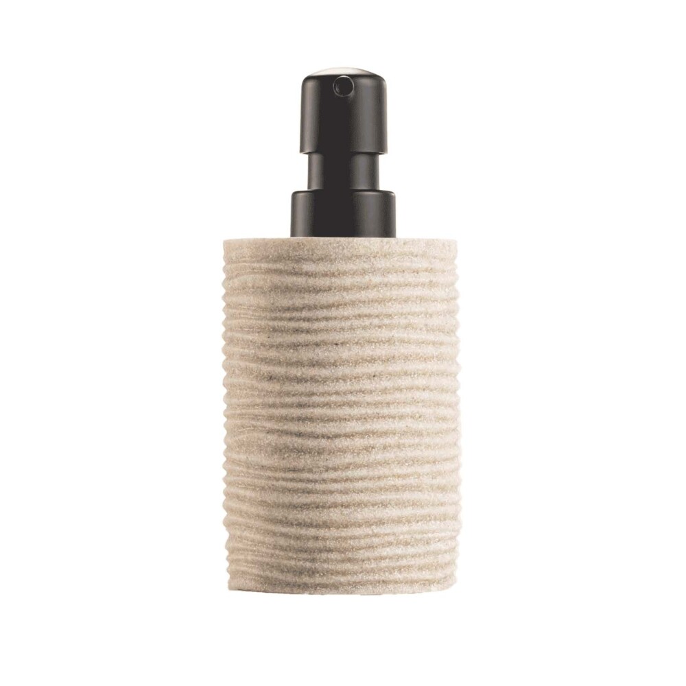 DISPENSADOR JABÓN POLIRESINA NATURAL-BEIGE SILOA