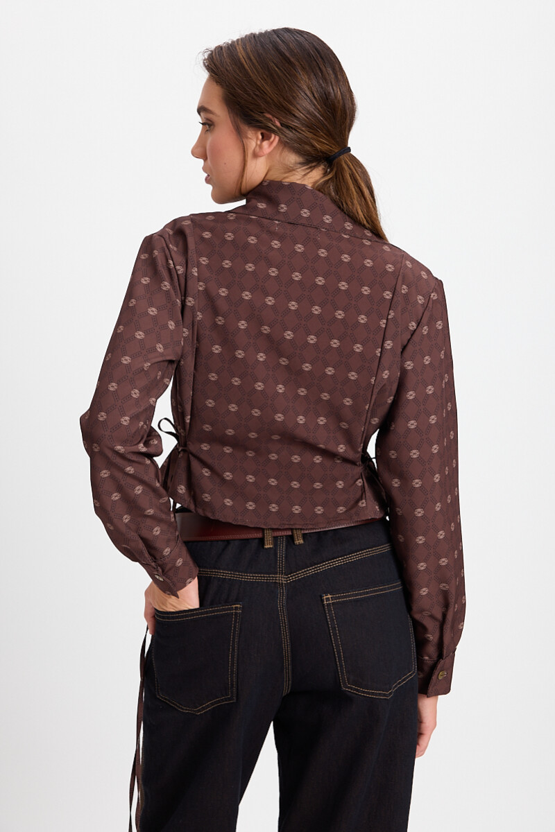 Camisa Corset Marron