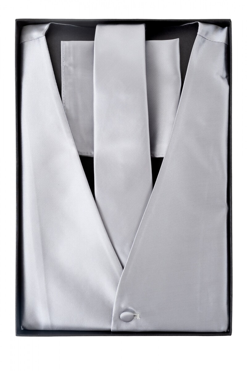 Set Chaleco Ceremonia GRIS