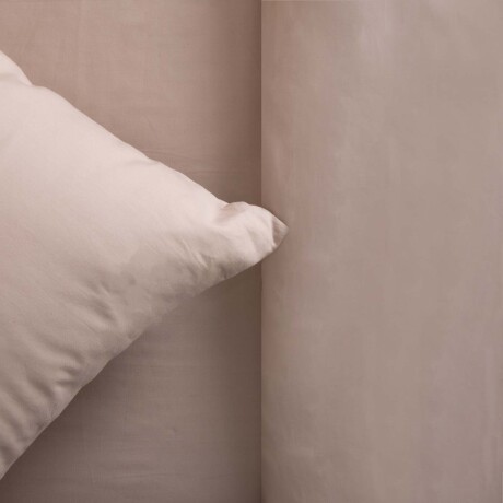 JUEGO DE SÁBANAS KING ALGODON MARRON COTTON BASIC 180 HILOS TOSTADO