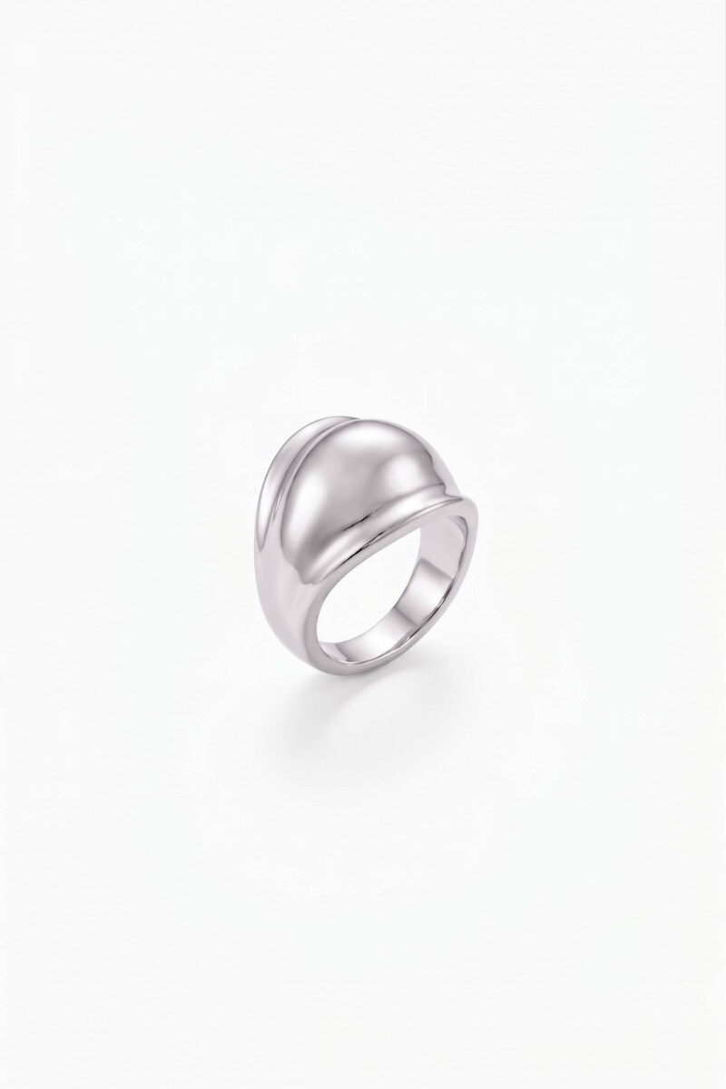 Anillo bold plateado