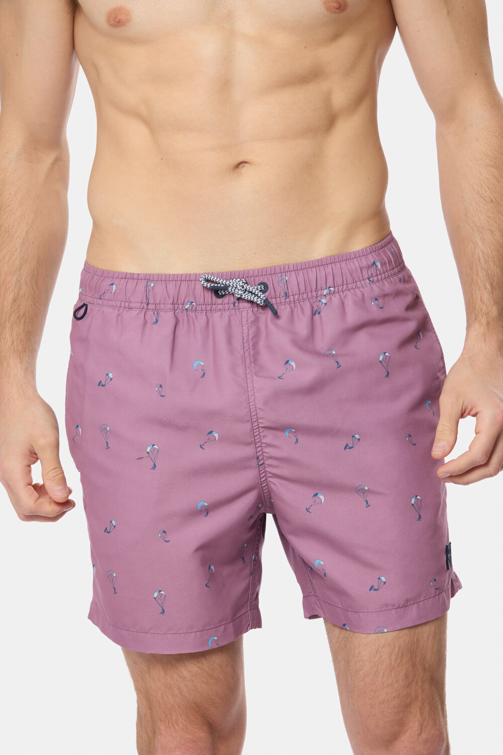 SHORT DE BAÑO ESTAMPADO Rosado