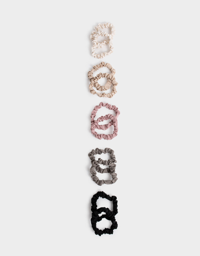 Skunzies Set por 10 Set De Scrunchies - Combinacion Multicolor