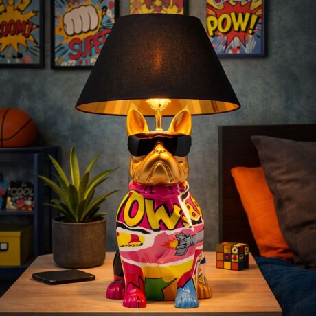 LUMINARIA DE MESA GRAFFITI DOG Multicolor - -