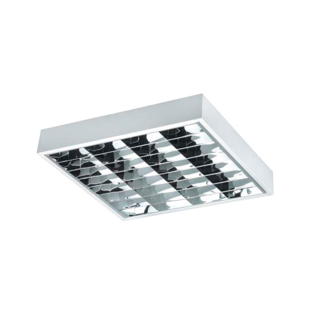 Artefacto adosar c/louver p/4 tubos led de 60 cm. - AI7120 