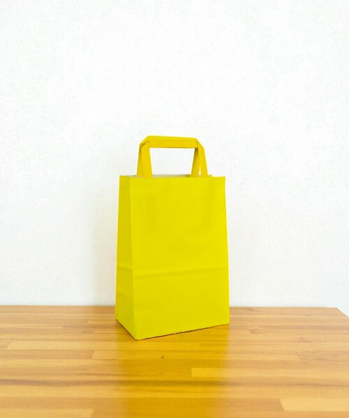 Bolsa lisa acuario 14x08x20 cm AMARILLO