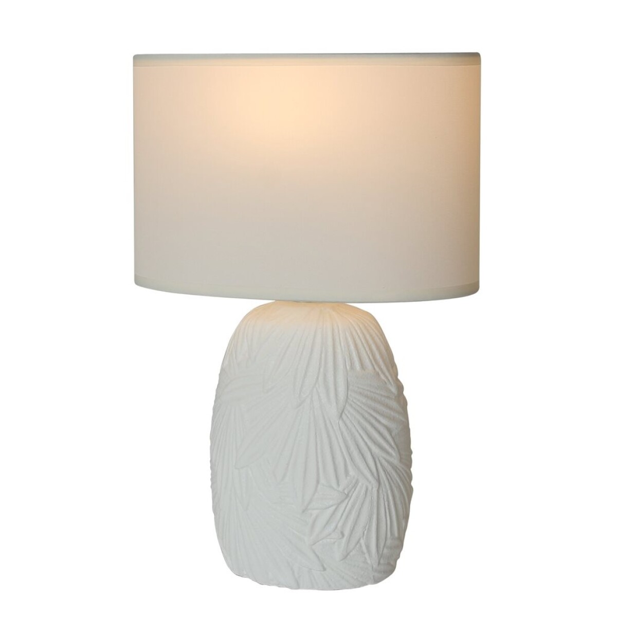 LAMPARA DE MESA CERAMICA 20x11x30CM TEXTURA BLANCO 