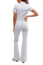 JAYDE FLARE JUMPSUIT Azul Marino