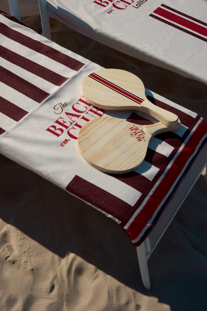 Toallón rayado The Beach Club chocolate