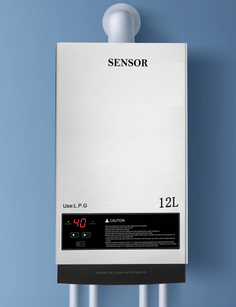 Calentador de agua Sensor 12L tiro forzado y display digital Calentador de agua Sensor 12L tiro forzado y display digital
