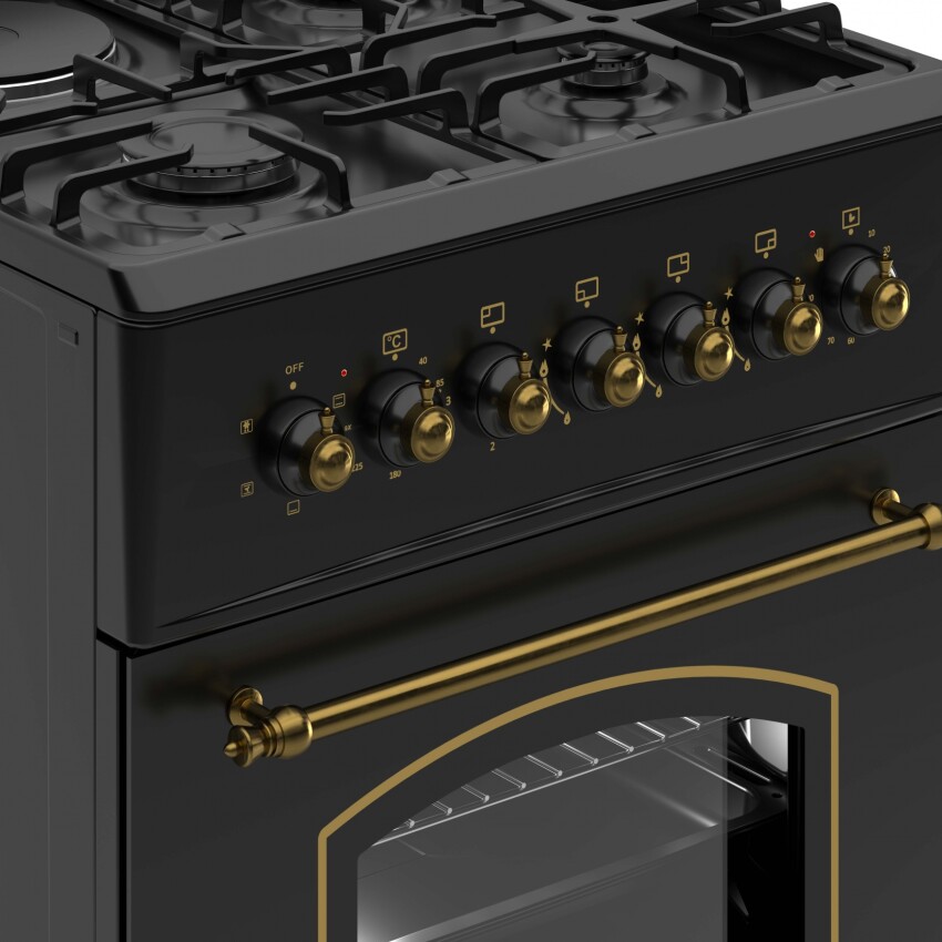 Cocina combinada Dikler 3H+1D D-6 Colonial inox. Cocina combinada Dikler 3H+1D D-6 Colonial inox.