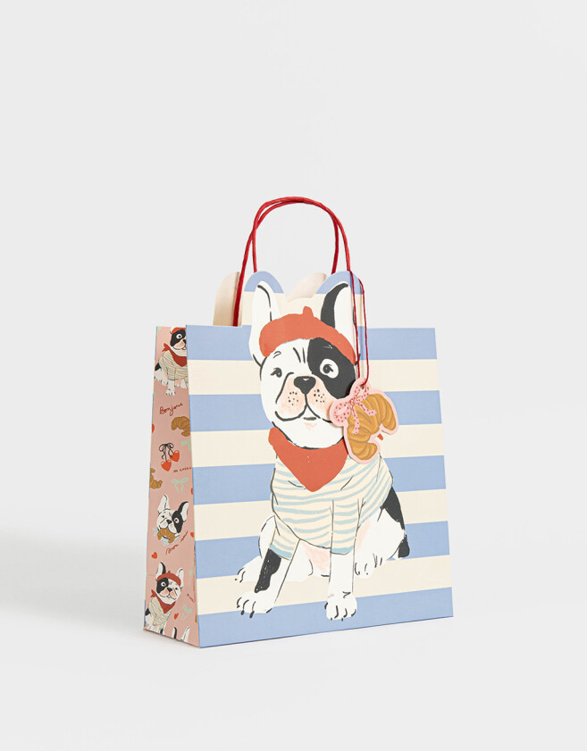 Accesorios Regalos Perrito Bolsa De Regalo Mediana Con Borde Troquelado - Combinacion Multicolor