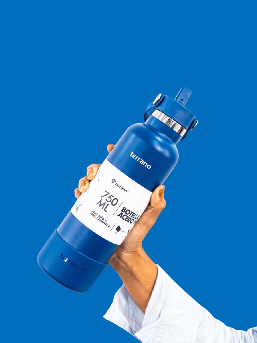 Botella Térmica Con Pico 750Ml. - Azul 