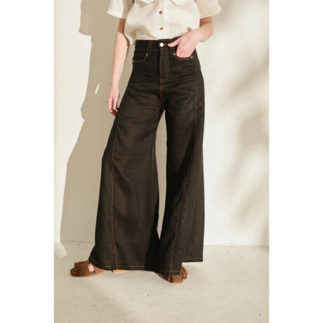 Pantalon Wide Xl Linen Ss26 Pre Venta Negro