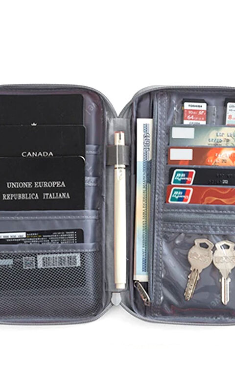 PORTA PASAJE Y DOCUMENTOS HERACLES NEGRO