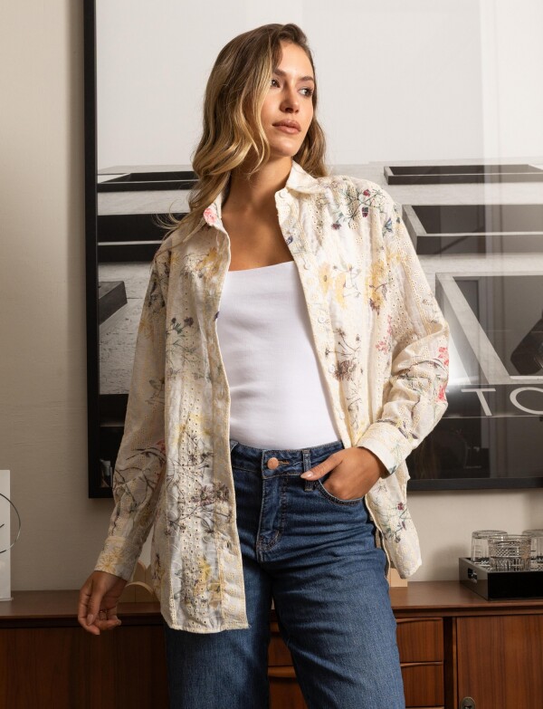Camisa Broderie BEIGE/MULTI