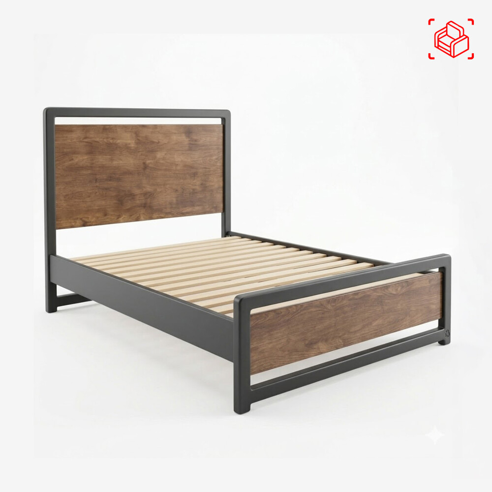 CAMA QUEEN MADERA MARRON WILLOW
