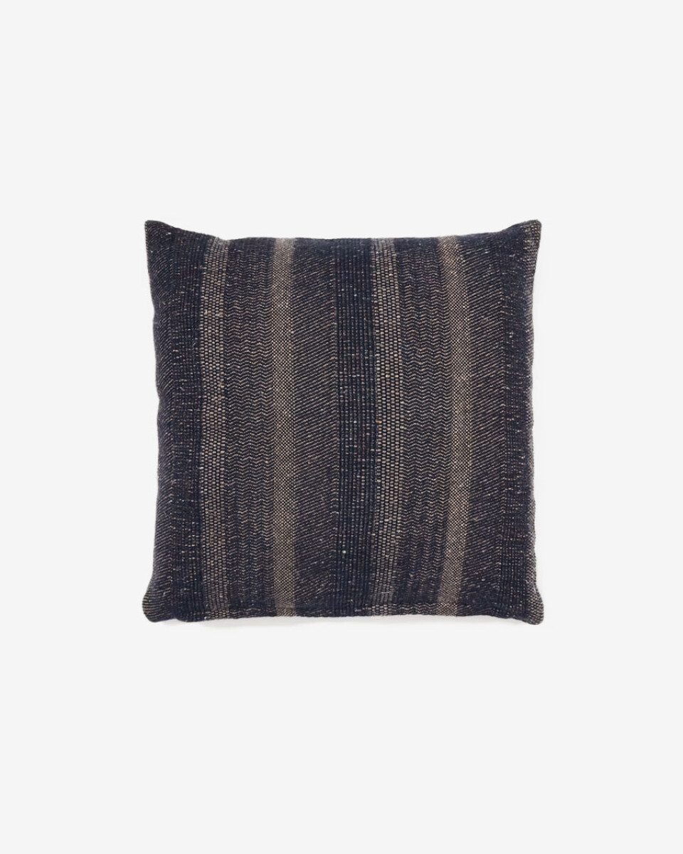 Almohadón Sunta de algodón, rayas azul oscuro 50 x 50 cm 