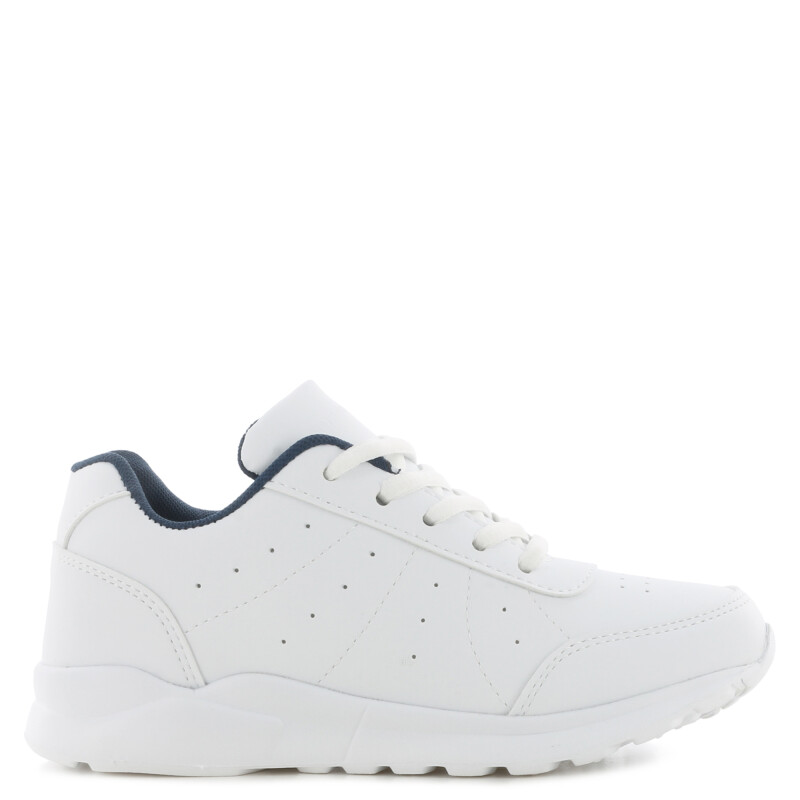 Championes Infantiles Boomerang BUZ acordonado Blanco - Azul Marino