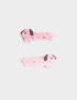 Hebillas Infantiles Animalito Set De Piquitos Perro Salchicha - Rosa Claro