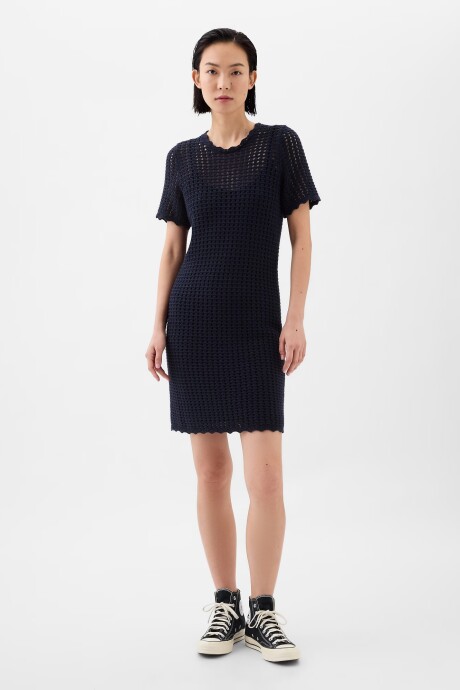 Vestido Crochet Mujer Navy Uniform