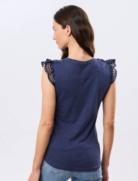 REMERA LISA DE ALGODÓN Azul