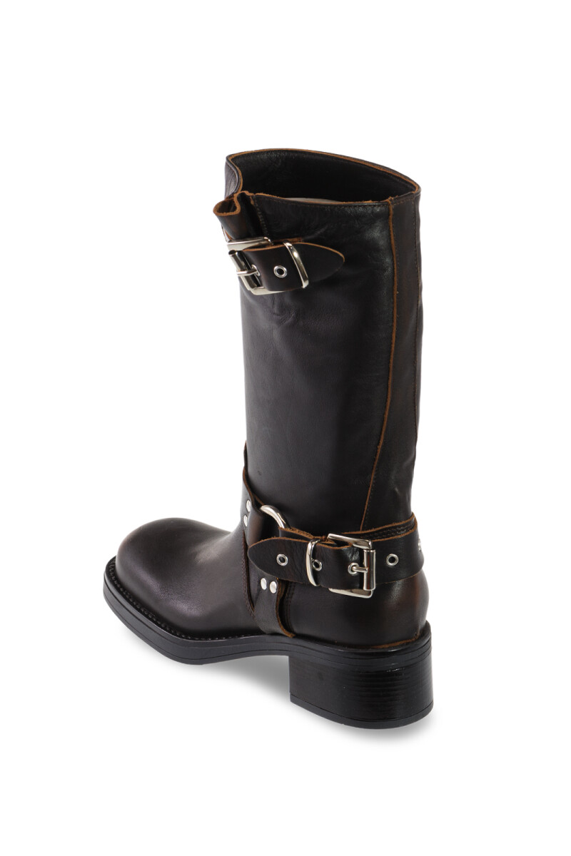 BOTA DOBLE LARGA Marron