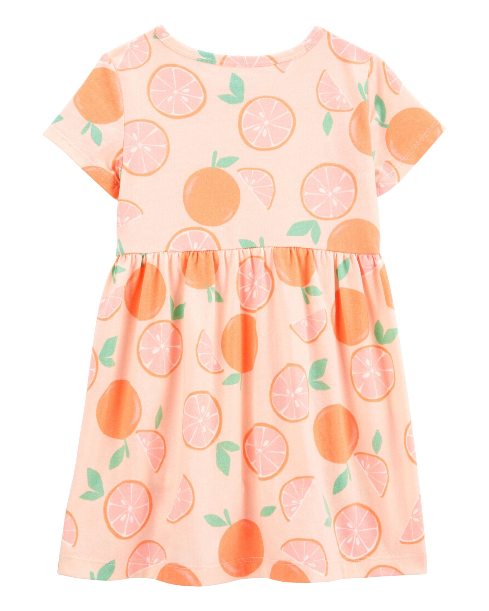 Vestido de algodón, diseño naranjas Sin color