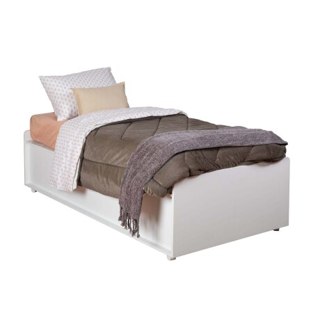 CAMA BAUL 1 PLAZA MDF BLANCO FUNCIONAL ITALY