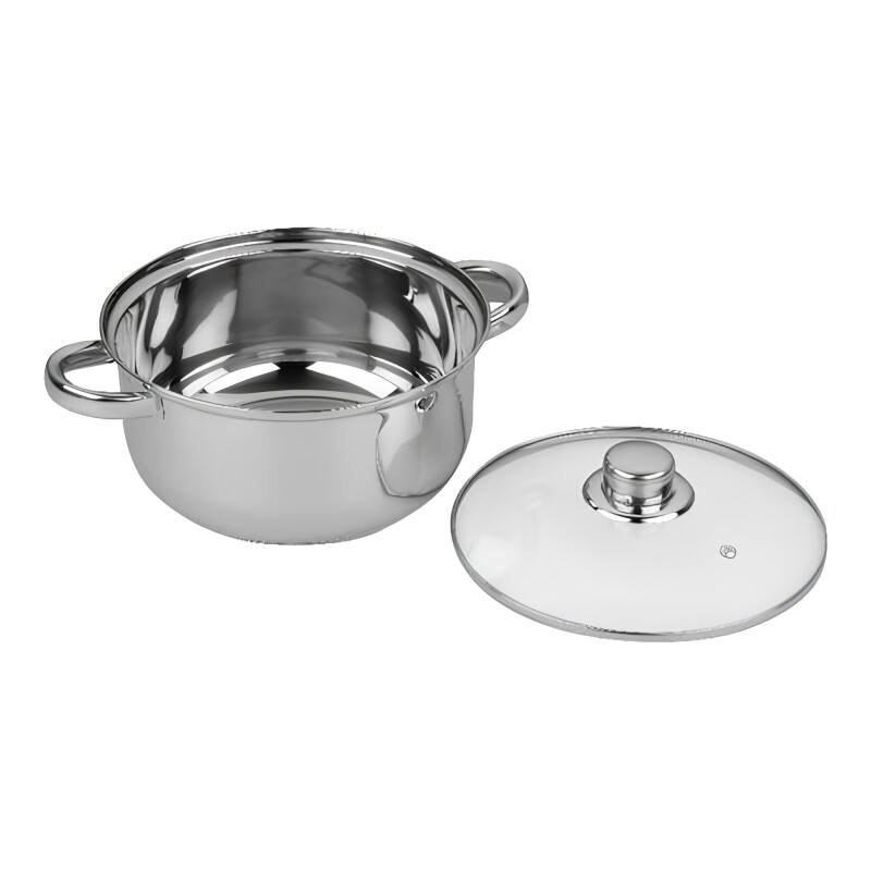 Batería de cocina Cuori Brescia 7 piezas en acero inoxidable Plateado