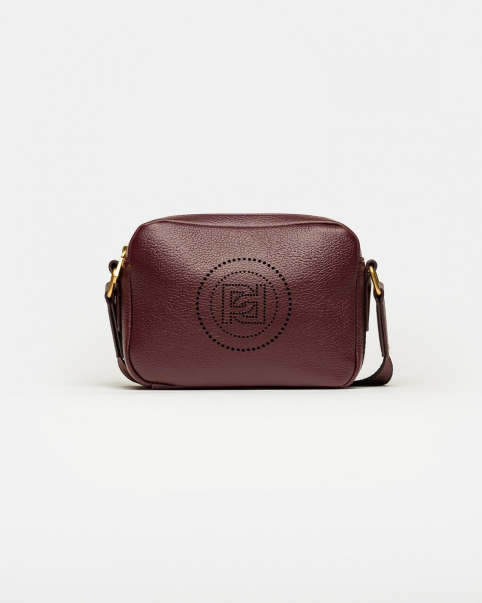 Bandolera Key en efecto cuero graneado - Bordeaux 