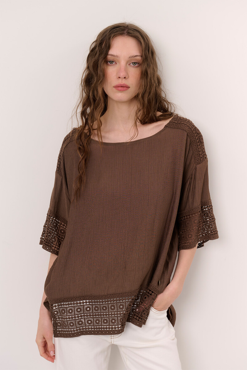 BLUSA MARIA - MARRON 