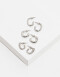 Aros Argollas Set Strass Set De Argollas Con Strass - Plateado Rodio