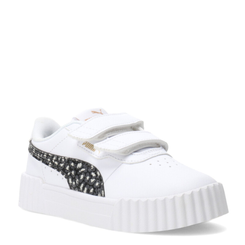 Championes Infantiles Puma Carina 3.0 Animal Blanco - Negro