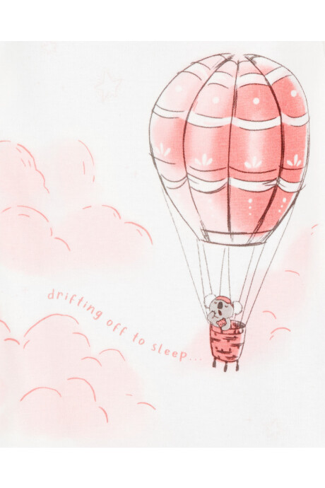 Pijama cuatro piezas de algodón, dos pantalones y dos remeras, diseño globo Pijama cuatro piezas de algodón, dos pantalones y dos remeras, diseño globo