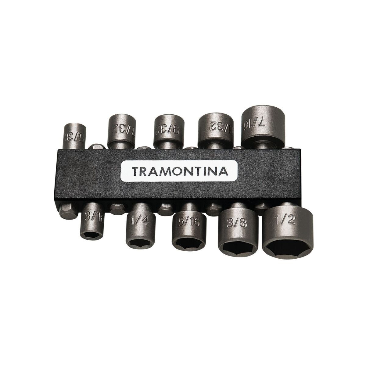 Juego De 10 Puntas Tipo Dado, Encastre 1/4" Tramontina 