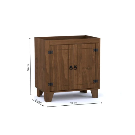 Bajo Mesada 2 puertas Linea Naturale Nogal
