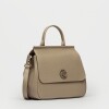 Cartera de Mano Catalana En Cuero Graneado Taupe