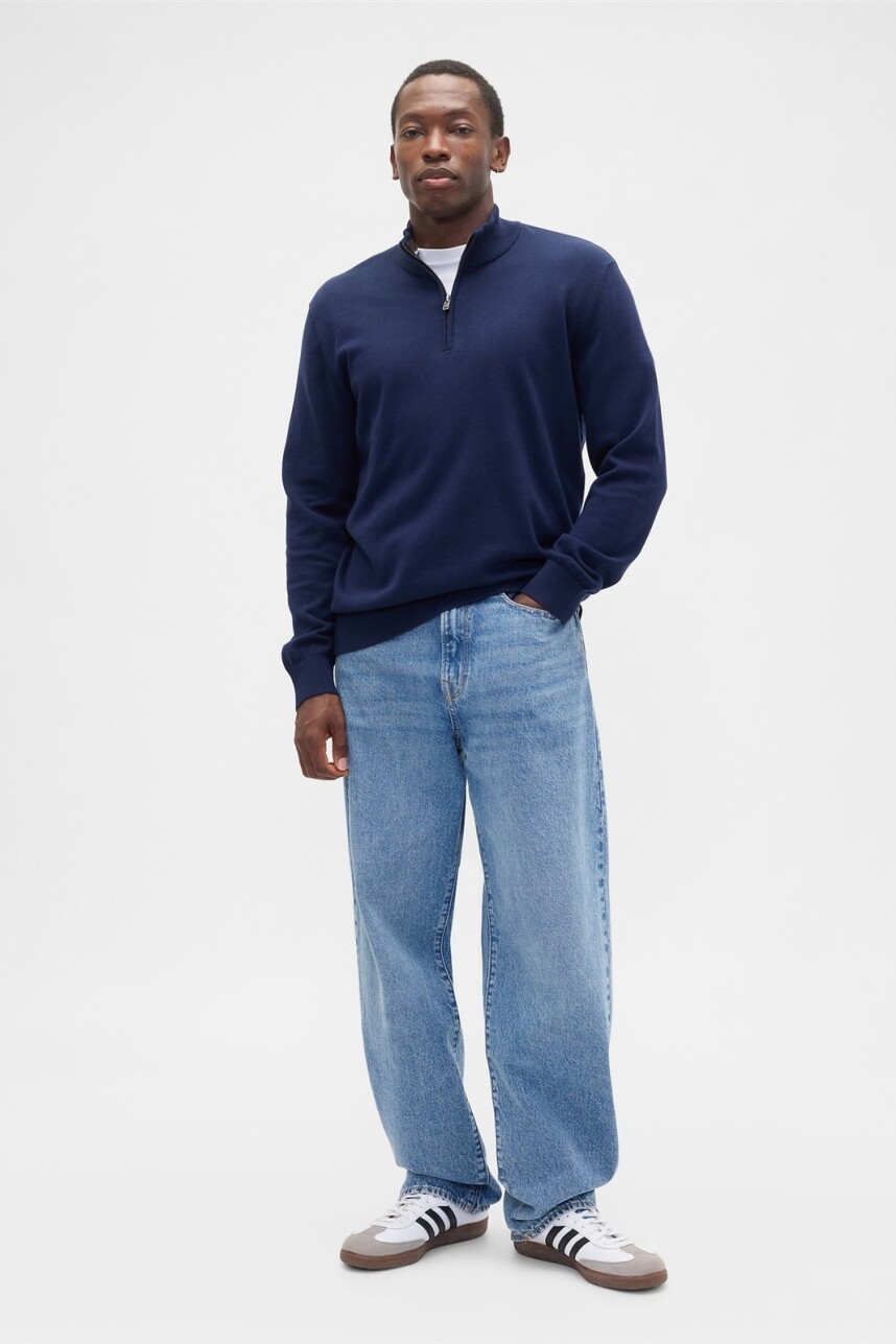 Buzo Medio Cierre Hombre Tapestry Navy