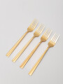 Tenedor Asher Set 4 Un. Dorado Brillante Color Unico