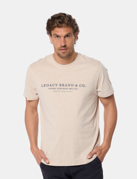 REMERA BORDADA Beige