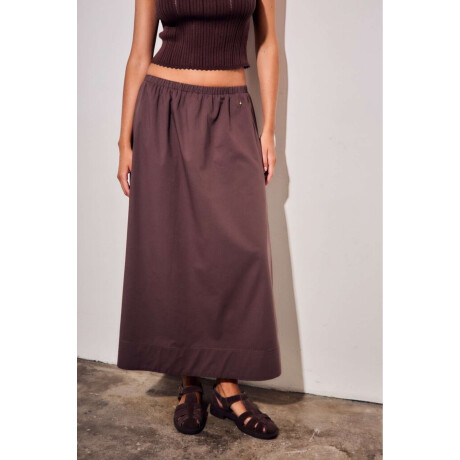 Falda Midi Chocolate